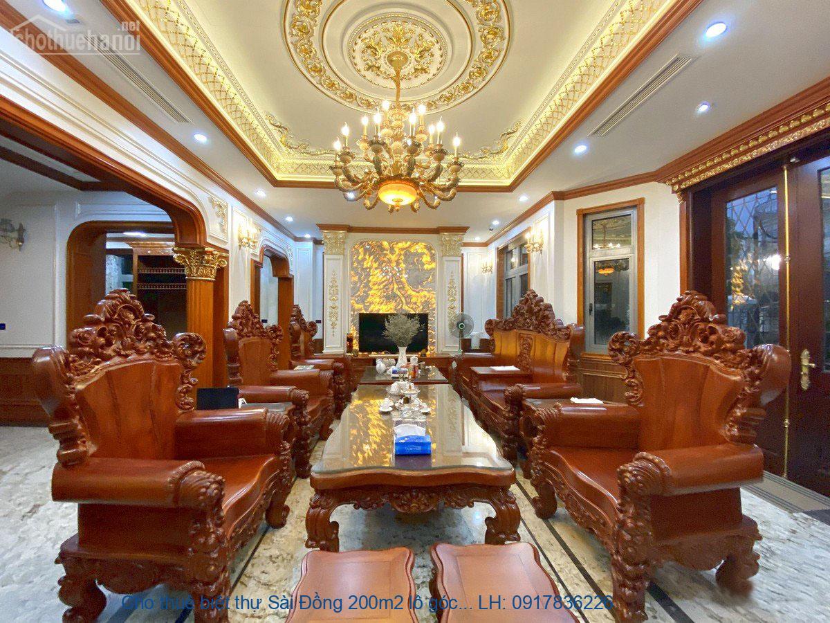 Cho thuê biệt thự Sài Đồng 200m2 lô góc full nội thất