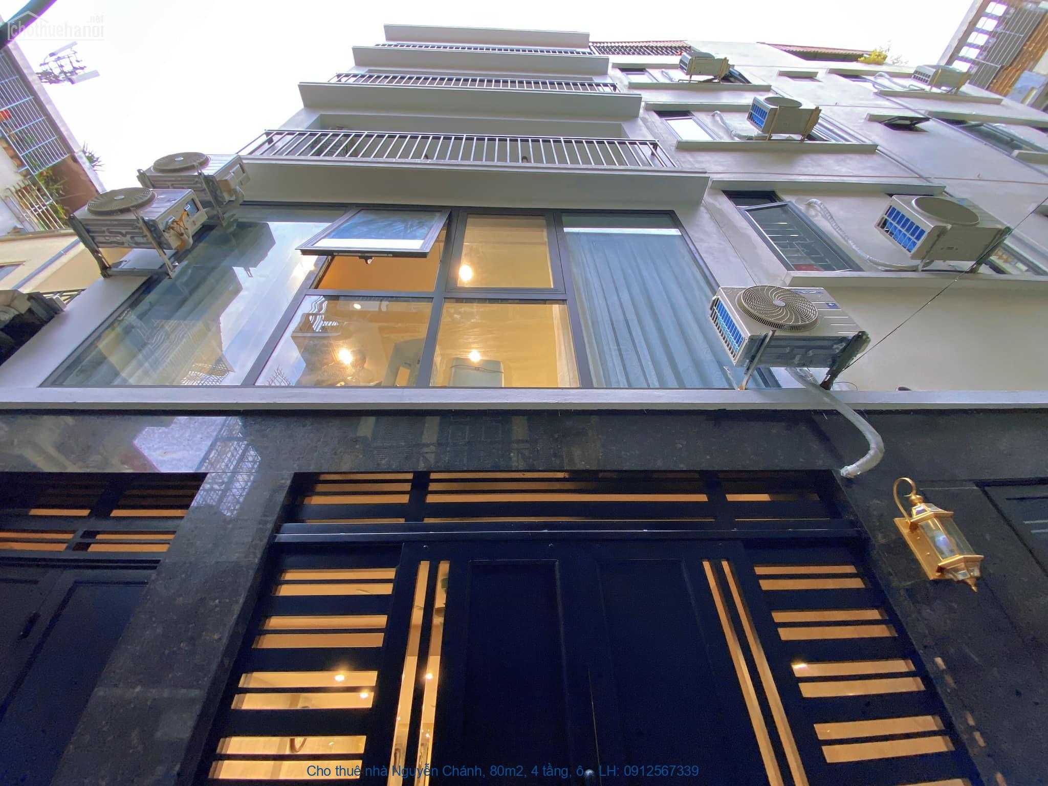 Cho thuê nhà Nguyễn Chánh, 80m2, 4 tầng, ô tô đỗ cửa làm văn phòng,
